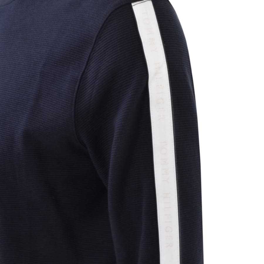 Tommy hilfiger tape sweatshirt navy cheap